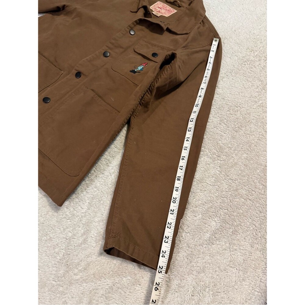 Brooklyn Cloth Jacket Mens M Brown Work Canvas Embroidered Patch Gorp Utility - Picture 9 of 13